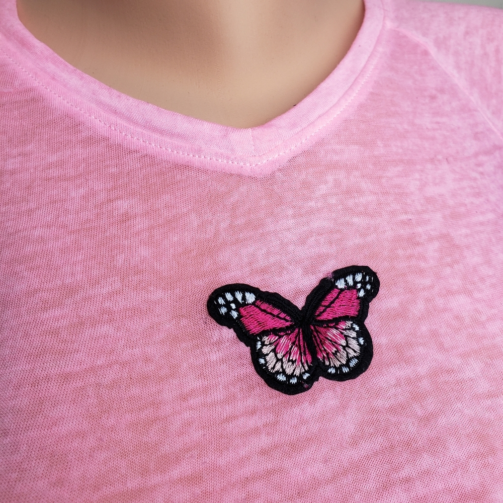 Pink butterfly top
